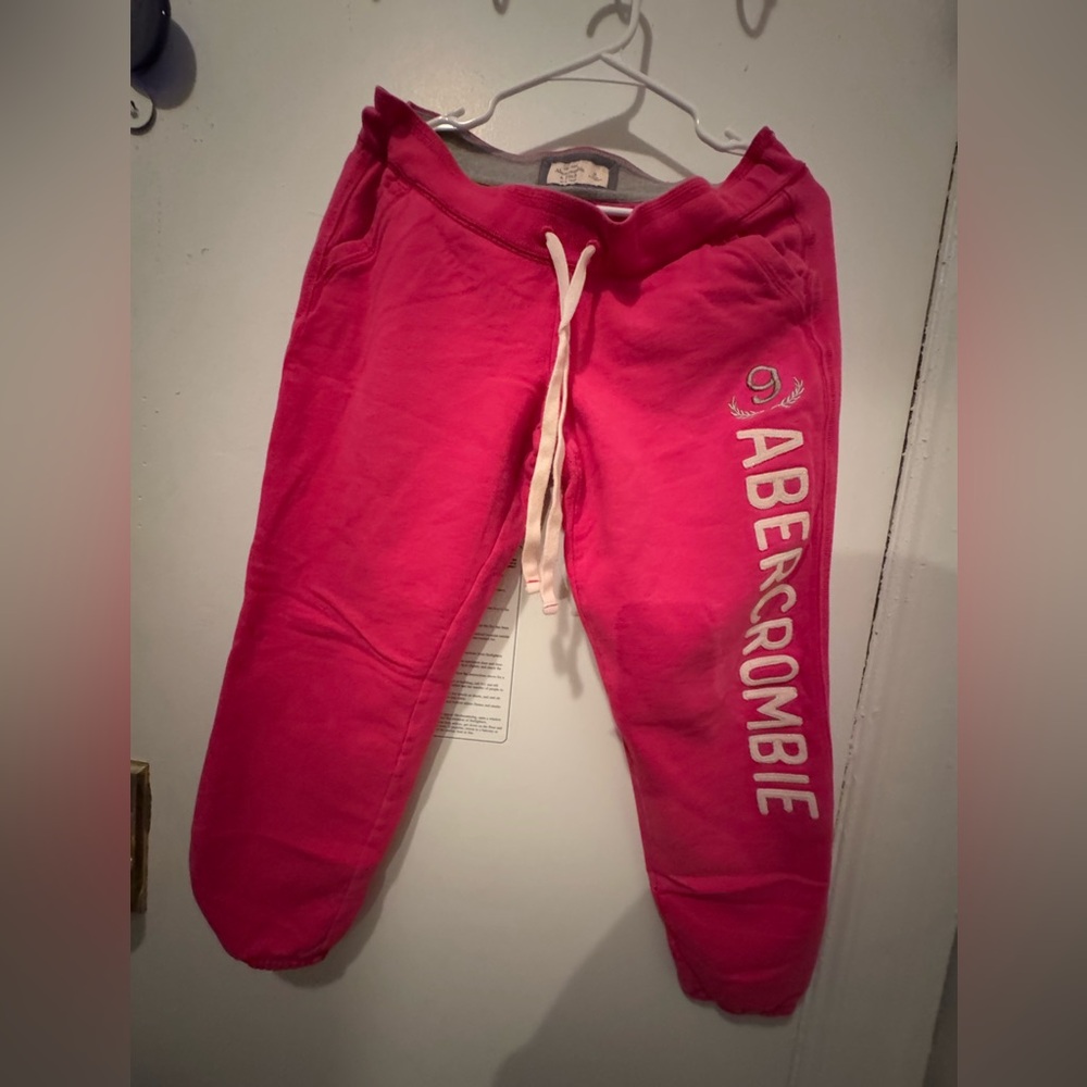 Vintage Abercrombie Pink Sweats NY stitch